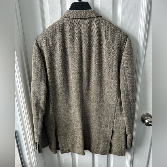 J.CREW Men’s Tweed Blazer in Herringbone Pattern, Brown-Black, Size 42R - Picture 3 of 12